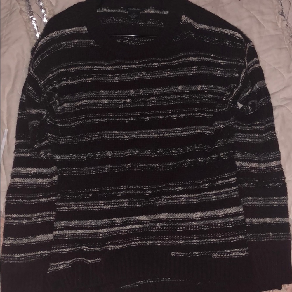 Burgundy and white Calvin Klein sweater